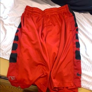 Red Nike elite shorts